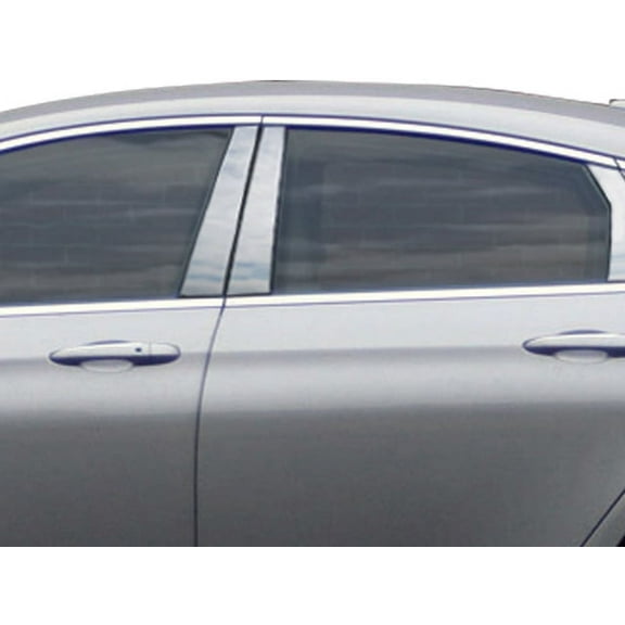 Stainless Steel Pillar Trim 4Pc Fits 2015-2017 Chrysler 200 PP55780 QAA