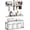 White, variant on 3-Tier Bathroom Floating Shelves with Curling Iron Holder & Hair Tool Organizer, Wall Mounted Rustic Wood Storage Rack Over Toilet with Hair Dryer Holder for Bathroom Decor & Organization