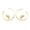 Gold, variant on Women's Egypt Queen Nefertiti Pierced 2.35 inches C Shape Hoop Earring
