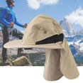 thumbnail image 2 of Fishing Hat Neck Flap Adjustable Sun Protection Quick Dry Wide Brim Unisex Mountaineering Cap for Outdoor, 2 of 10