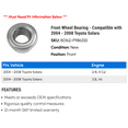 thumbnail image 2 of Front Wheel Bearing - Compatible with 2004 - 2008 Toyota Solara 2005 2006 2007, 2 of 2