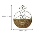 thumbnail image 2 of FRCOLOR Handmade Grass Hanging Flower Basket for Plant Display 7.5 Inches, 2 of 8