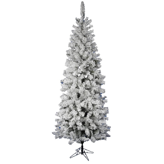 Vickerman Flocked Pencil Pine Christmas Tree - Walmart.com