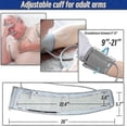 thumbnail image 4 of Cuff Compatible With Omron 9u201d-21u201d Inches (22-53cm) Xl Pressure Adult Arm Bp Replacement Cuff For Big Arm, Grey-good, 4 of 5