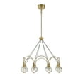 thumbnail image 2 of Burnham 8-Light LED Chandelier in Warm Brass, 2 of 5