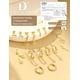 thumbnail image 5 of Aretes Dochais hipoalergénicos chapados en oro 14K para mujer, 5 of 7