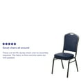 thumbnail image 4 of Flash Furniture HERCULES Series Crown Back Stacking Banquet Chair in Navy Vinyl - Silver Vein Frame, 4 of 14