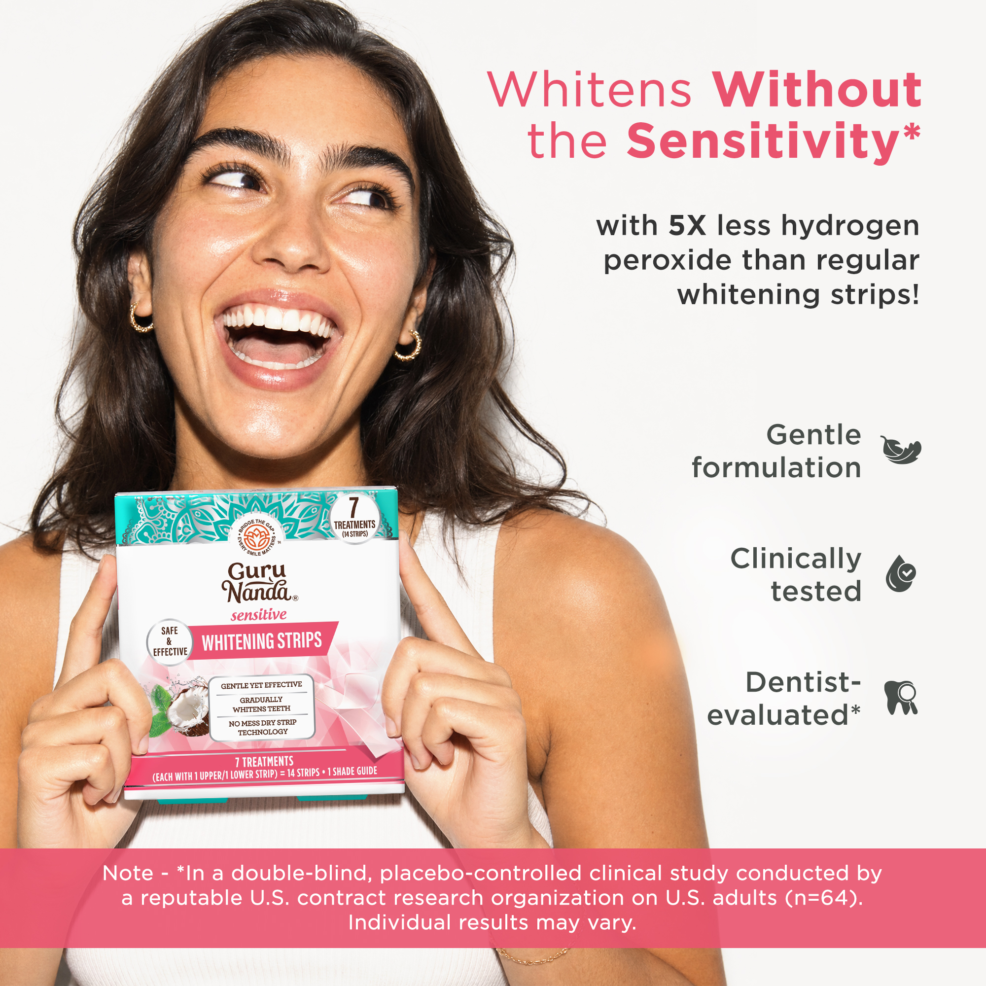 GuruNanda Sensitive Teeth Whitening Strips photo 2