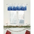 thumbnail image 6 of Christmas Valances for Windows Xmas Tree Forest Christmas Kitchen Curtain Valances Rod Pocket Snowflake Blue Snowy Forest Winter Window Curtain Seasonal Valance Christmas Decor, 54x18 Inch, 6 of 6
