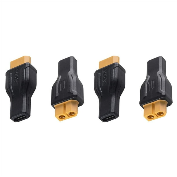 4 Adaptadores USB C A , Tipo C A Hembra, Conector de Carga de 100 W, 20 V/5 A, para Almacenamiento de Energía de Modelos RC