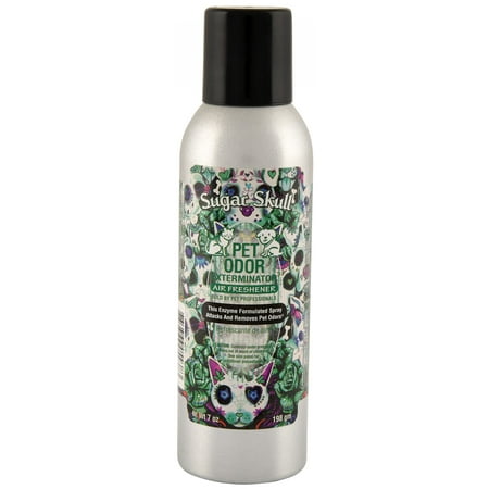 Pet Odor Eliminator Air Freshener Sugar Skull 7oz Spray