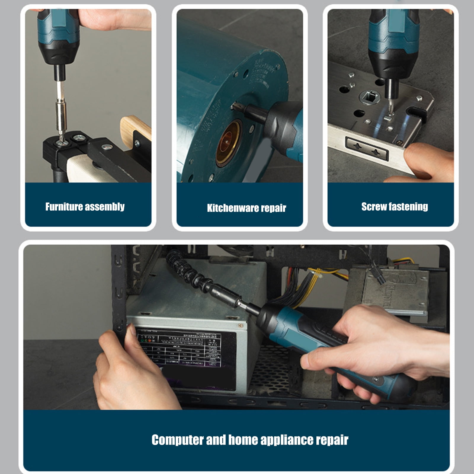 4 Speed Torques Adjustment Electric Screwdriver With Tip And Rechargeable For Precisions Work