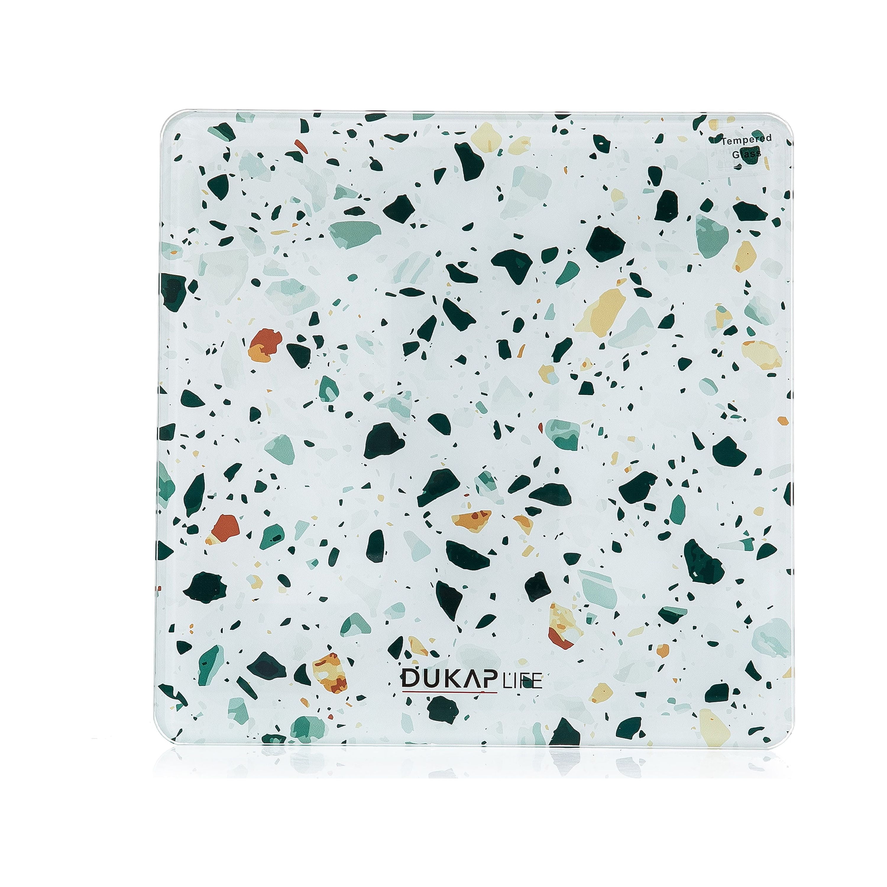 DUKAP LIFE Unique Digital Bathroom Body Weight Scale with Hidden LED Screen Display - TERRAZZO Design