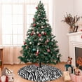 thumbnail image 7 of Rateoe Zebra Print Christmas Tree Skirt 36" for Xmas Holiday New Year Party Circle Tree Mat Ornaments Decoration, 7 of 7