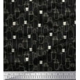 thumbnail image 1 of Soimoi Black Poly Georgette Fabric Jar & Bottle Kitchen Printed Fabric 1 Yard 42 Inch Wide, 1 of 3