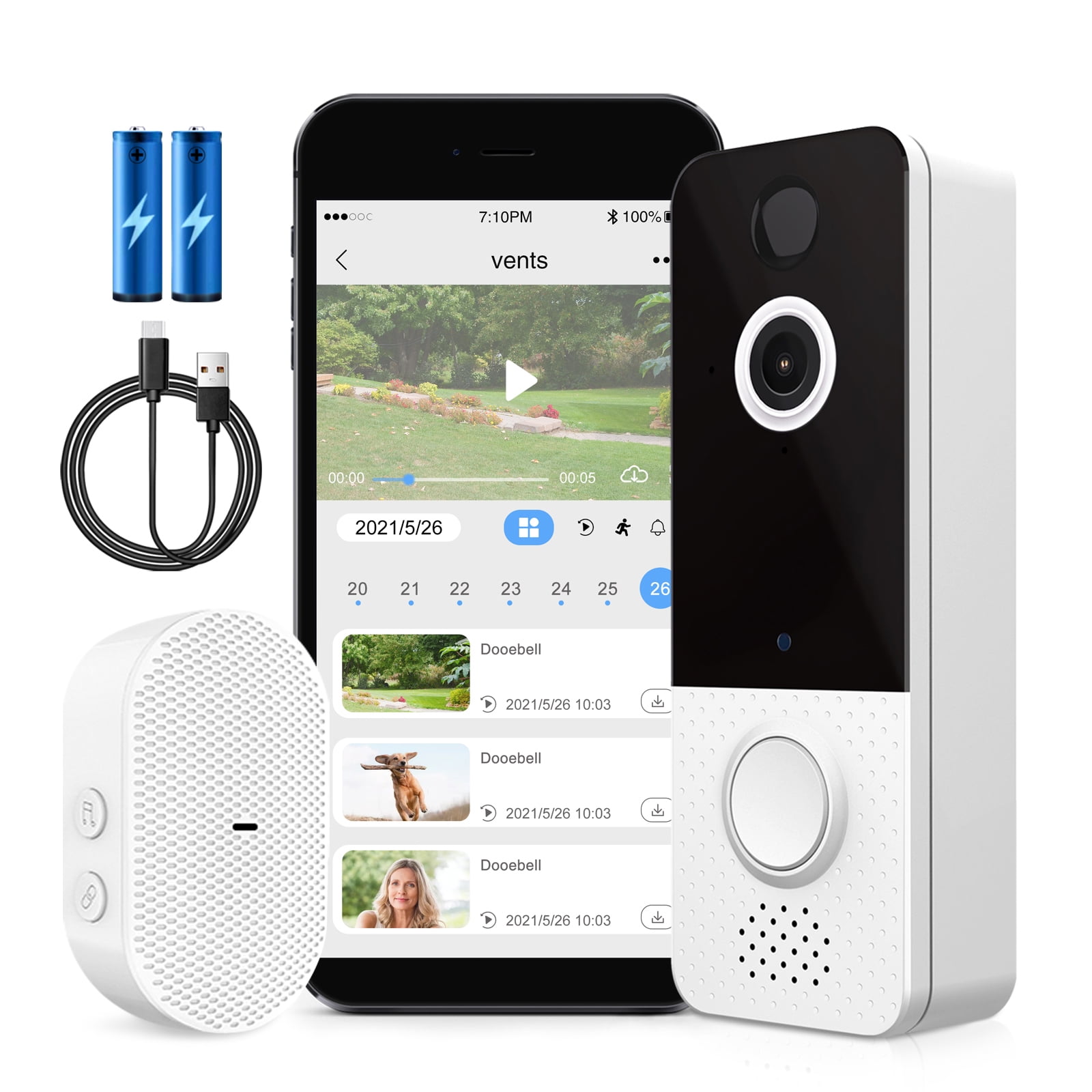 Smart WiFi Video Doorbell Camera with Chime - SC-VDBC-1001 – SONICGRACE