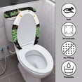 thumbnail image 3 of HELLHERO Christmas Toilet Covers Set for Universal Polyester Fabric Soft Stays in Place Dustproof Fits All Toilet Shapes Elastic Installation Keep Dust Stain, 3 of 7