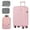 Pink, variant on WEPLUS Suitcase Set 4 Piece Luggage Set Carry On Travel Luggage TSA Lock Spinner Wheels Hardshell Lightweight Luggage Set