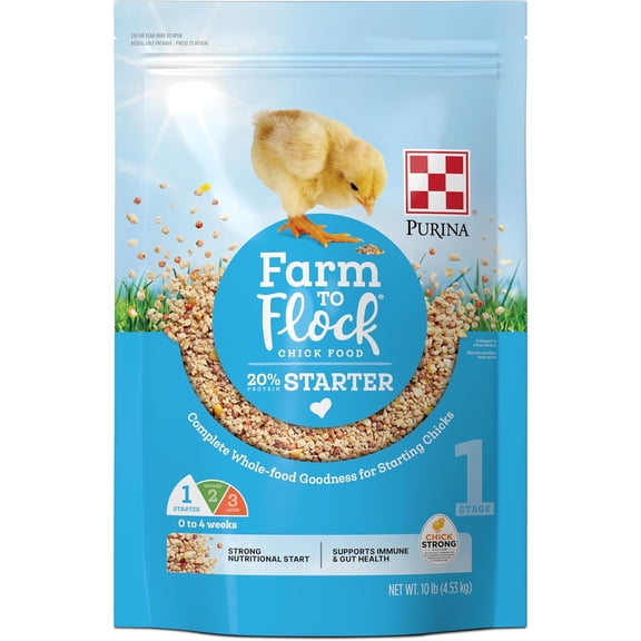 Purina Farm to Flock 20% Starter Chick Food, 10 lbs
