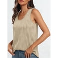 thumbnail image 4 of Women'S Dressy Business Casual Tank Tops Summer Sleeveless Trendy Blouses Flowy Work Shirts Apricot XS, 4 of 7