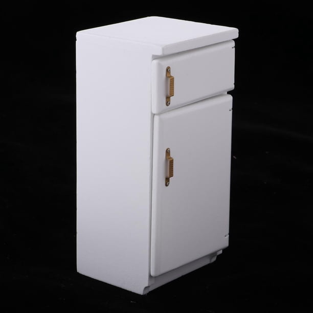 Maison de poupées Gris moderne Frigo Congélateur Miniature Meubles de cuisine Échelle 1:12 - France