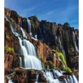 thumbnail image 3 of Rainforest Duvet Cover Set, Pongour Waterfall Exotic Natural Beauty Landscape Mountain Rocks Print, Decorative 3 Piece Bedding Set with 2 Pillow Shams, Calking Size, White Blue, by Ambesonne, 3 of 3