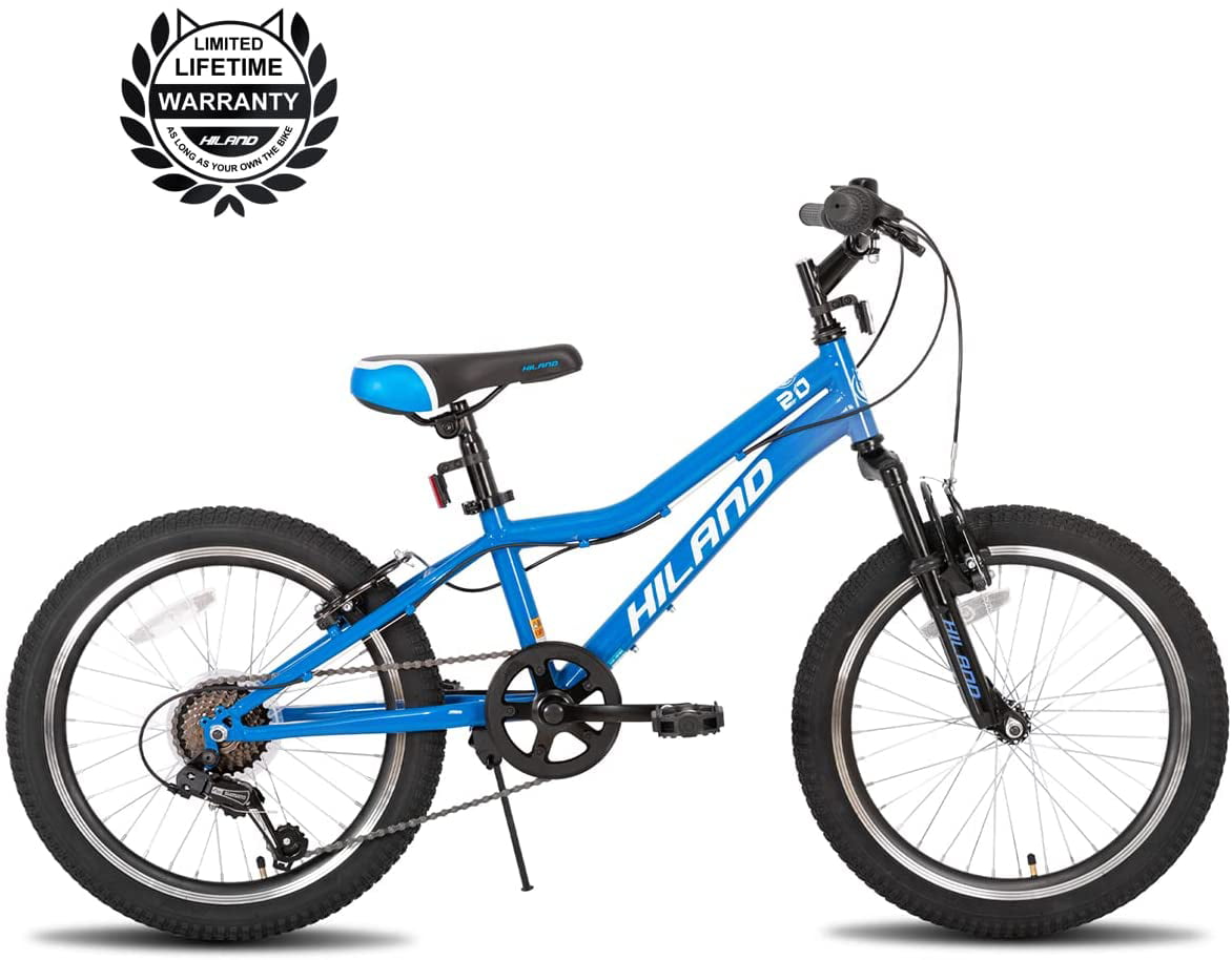 Hiland 20 Inch Kids Mountain Bike Shimano 7 Speed for Ages 5-9 Years Old Boys Girls Blue 