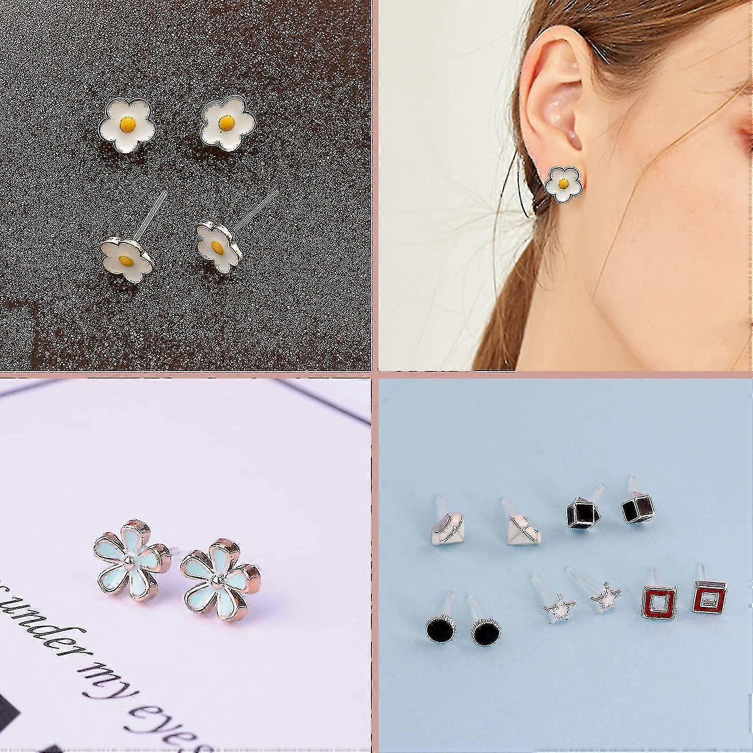 50 Paires De Fixations Invisibles Pour Boucles D’oreilles – Dos En Plastique Réutilisable, Idéal Pour Le Sport Ou La Vie Quotidienne - 6