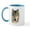 White/Blue Inside, variant on CafePress - Wolf Mug - 11 oz Ceramic Mug - Novelty Coffee Tea Cup