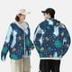 thumbnail image 4 of Balery Alpaca Astronaut in Space Sudadera ligera de manga larga con capucha y protección solar UPF 50+ para hombre y mujer, ideal para pesca y running-XX-Large, 4 of 7