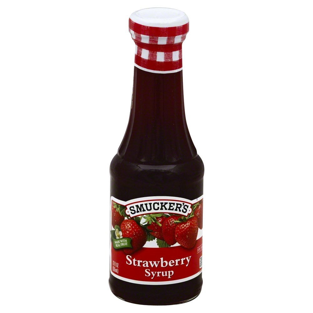6 PACKS Smucker's Real Fruit Strawberry Syrup 12 oz