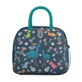 thumbnail image 2 of Womens Colorful Dinosaurs Flowers Border Pattern Lunch Box for Work,Insulated Lunch Bag for Women,Loncheras Para Mujer,Leakproof Adult Lunch Bag for Work,Beach,Travel,Picnic,Camping, 2 of 7
