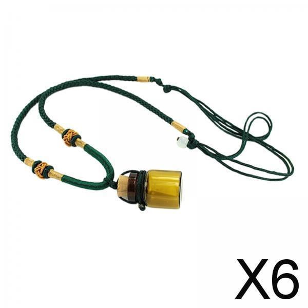 Botella de Perfume Baoblaze Collar con Colgante de Vidrio 2ml 6 piezas