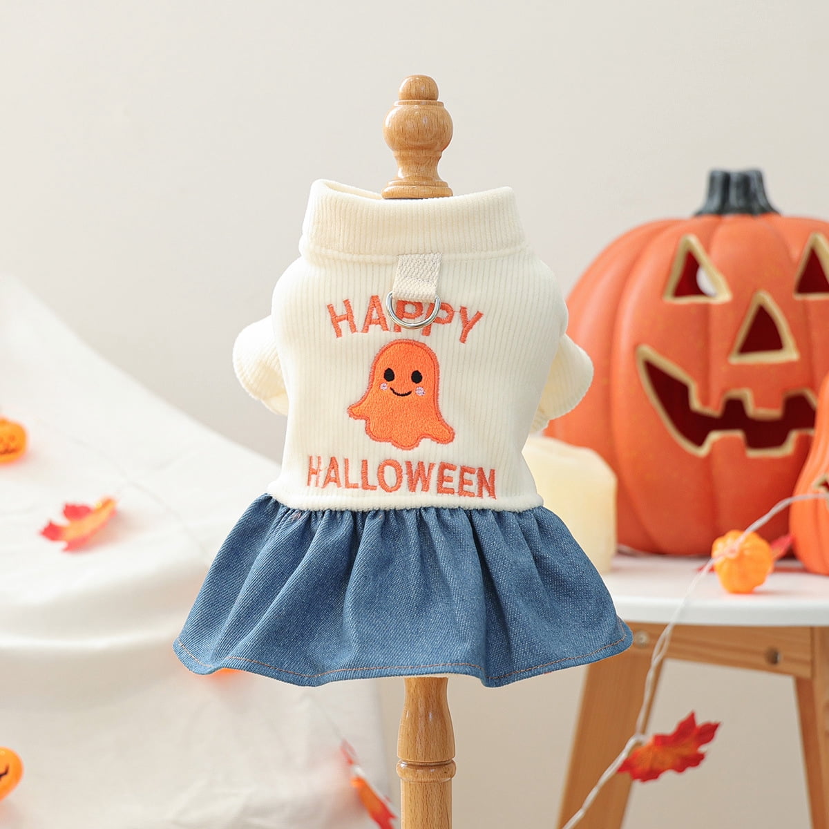 BLRTUN Halloween Dog Dress Costumes for Small Dogs Girl Tulle Dress Dog Clothes Skull Holiday Pet Costume Cat Outfits