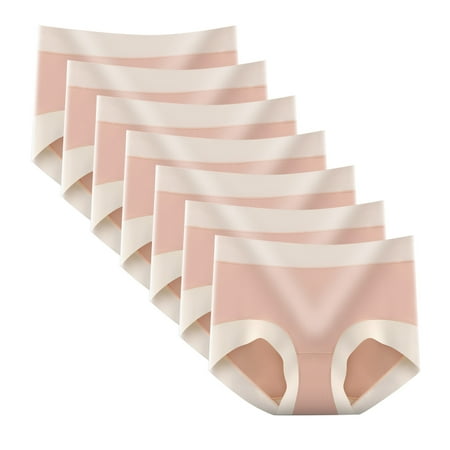 

Rovga Women Underwear Female Patchwork Panty Red Comfort Briefs 7 Pcs