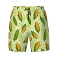 thumbnail image 4 of Lsque Mens Swim Trunks Fresh Corn Pattern - Bathing Suit Compression Liner - Beach Swim Shorts Swimwear - (S-3XL) - Stretch Quick Dry -Medium, 4 of 9
