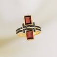 thumbnail image 4 of Ross-Simons 2.40 ct. t.w. Burgundy Garnet and .10 ct. t.w. Black Spinel Ring in 18kt Gold Over Sterling, Women's, Adult, 4 of 6