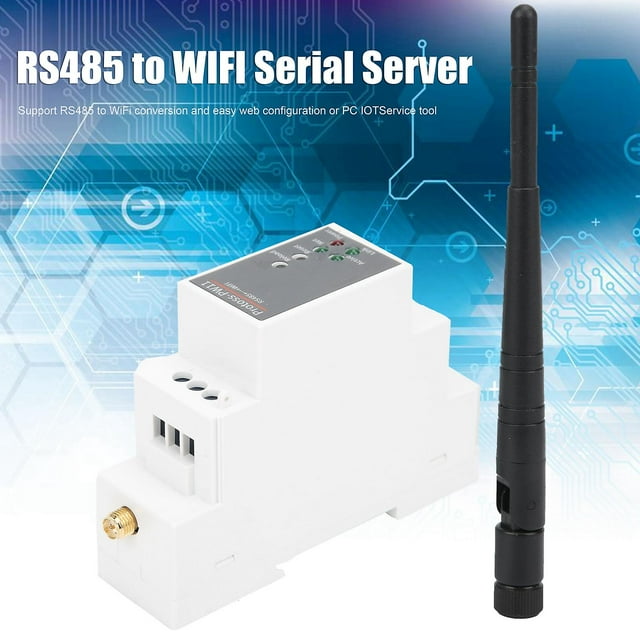 Ethernet RS485 to WIFI Serial Server Rail Mount for Mbed System 9-50V DC PW11-M
