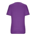 thumbnail image 5 of YI YI Womens Summer Short Sleeve Tops Crewneck Pleated Dressy Casual Top Basic T Shirts Work Tee Blouses 2XL Purple, 5 of 9