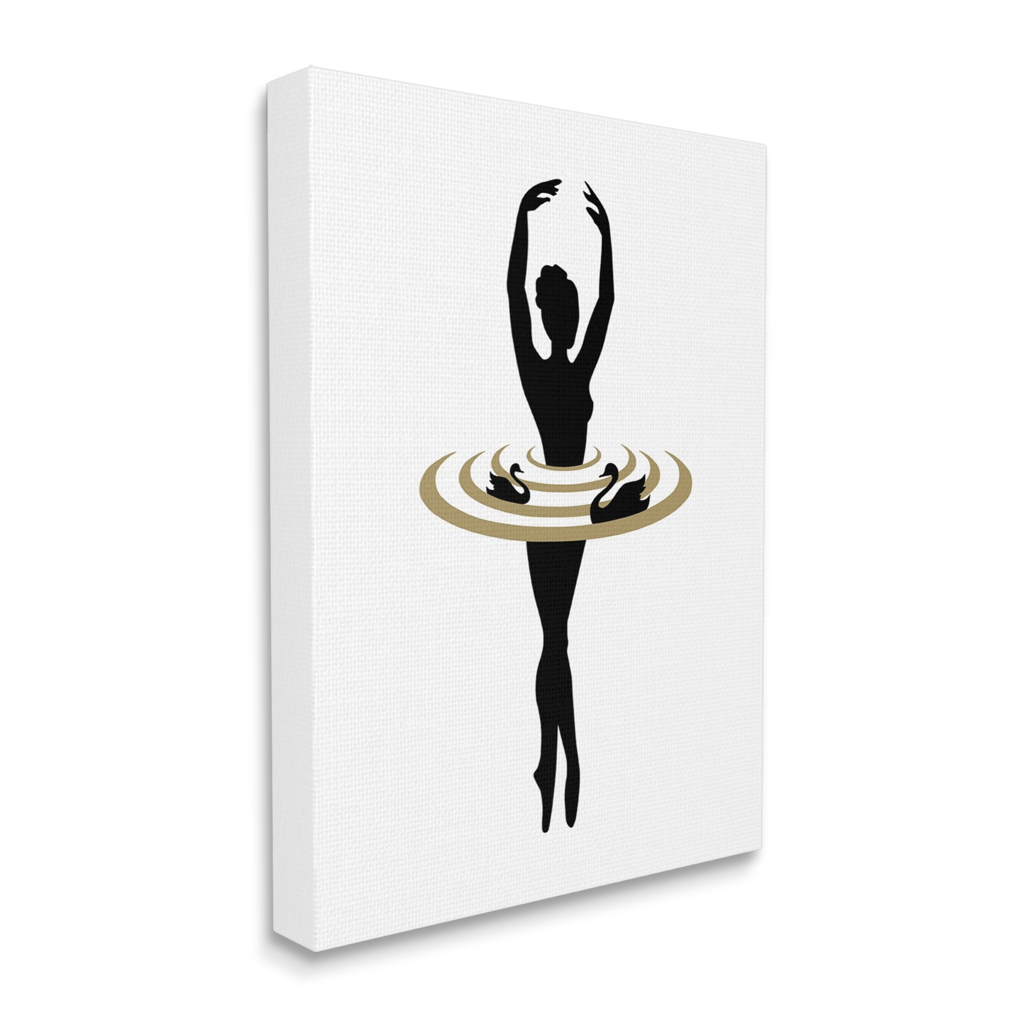 Stupell Industries Simple Ballet Ballerina Swan Dance Silhouette , 36 x 48, Design by Atelier Posters