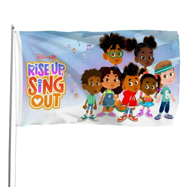 Levántate, Canta Bandera impresa con temática, regalo perfecto para fanáticos, amigos y familiares, y adecuada para actividades al aire libre e interiores, decoraciones de fiesta. 120*180CM