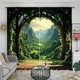 thumbnail image 5 of WNOOHIY Mountain Valley Nature Scenic View Light-filtering Curtains for Living Room Bedroom Home Decoration, Set of 2 Panels, 5 of 8