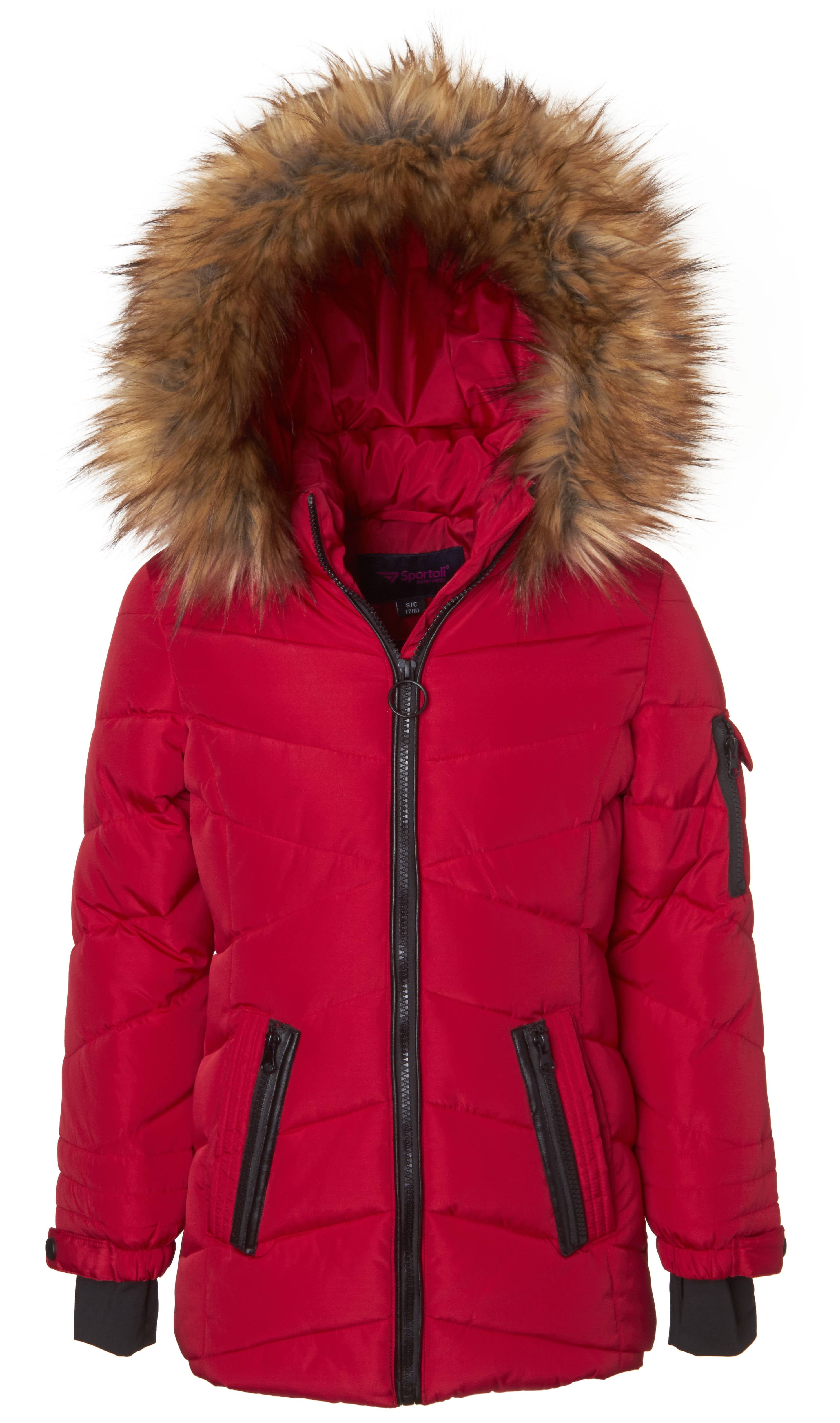 Sportoli - Sportoli Girls’ Heavy Quilt Lined Fashion Winter Jacket Coat ...