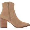 thumbnail image 6 of Steve Madden Cate Sand Suede Block Heel Pointed Toe Pull On Fashion Ankle Boots (Sand Suede, 5.5), 6 of 9