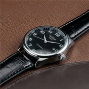 Classical Men's Automatic Self wind Mechanical Watch AUTO Date Function Male Formal Leather Strap Wristwatch