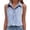 *Blue, variant on Women's Striped Sleeveless Button Down Shirt, Collared Casual Blouse Blue,Women's Plus L