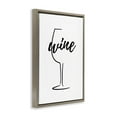 thumbnail image 4 of Stupell Industries Minimal Wine Glass Food & Beverage Painting Brown Floater Framed Art Print Wall Art, 17 x 25, 4 of 10