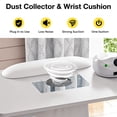 thumbnail image 4 of Advwin Manicure Table Nail Desk for Nail Tech with Dust Collector, Wrist Rest, Lockable Wheels, UV Gel Compartment, Storage Cabinet for Home & Salon, White, 4 of 10