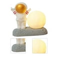 thumbnail image 4 of Spaceman Moon Night Light, Warm Lighting Beautiful Spaceman Night Lamp  for Bedroom Side Gold,Front Gold, 4 of 8