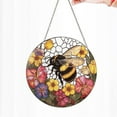 thumbnail image 3 of Bee Wildflower Glass Suncatcher,Bee Stained Glass Ornament,Honeybee Gift for Garden Lovers,Home Decoration for Bee,Personalized Teacher Gift, 3 of 3